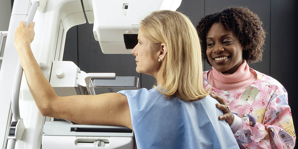 Illustration of Mammogram Equipment in a Clinic Setting, Year 2022